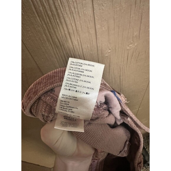 Pilcro‎ Anthropologie Pants Womens 27 Pink Slim Boyfriend Crop Corduroy Cotton - Picture 7 of 7
